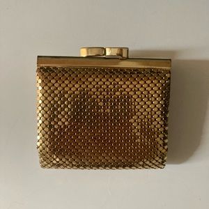 Whiting and Davis Gold Mesh Vintage Wallet